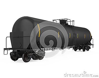 Railroad Tank Car Isolated Stock Photo