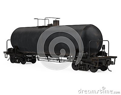 Railroad Tank Car Isolated Stock Photo