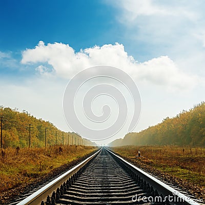 Railroad to horizon Stock Photo