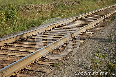 Railroad track Stock Photo