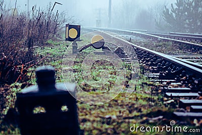 Railroad Track Switches Stock Photo