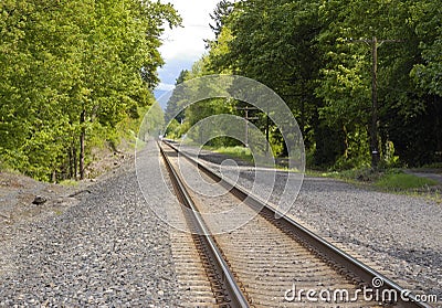 Railroad Tracks Stock Photo