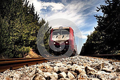 Railroad travel Stock Photo