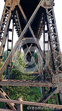 Railroad tressel Stock Photo