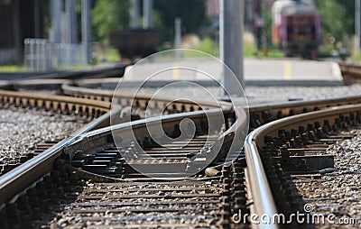Railway. Stock Photo