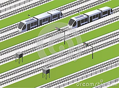 The railway Vector Illustration