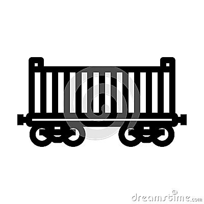 Railway Cargo Container Icon Vector Illustration