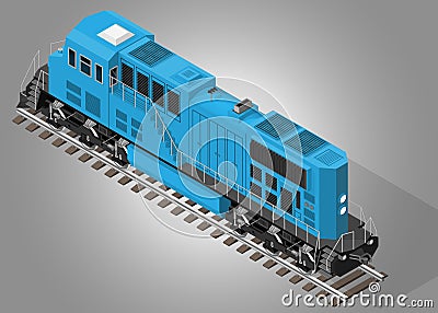 Railway cargo transportation. Vector Illustration