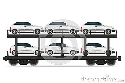 Railway carriage train vector illustration Vector Illustration