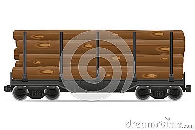 Railway carriage train vector illustration Vector Illustration