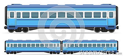 Railway carriage train vector illustration Vector Illustration