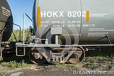 Railway Chemical Tank Editorial Stock Photo