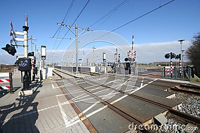 Railway Crossing Stock Photo