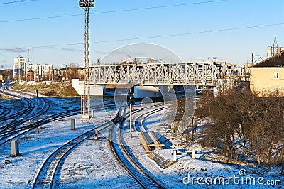 Railway infrastructure Stock Photo