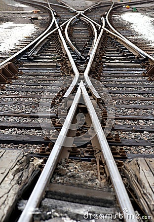 Railway junction Stock Photo