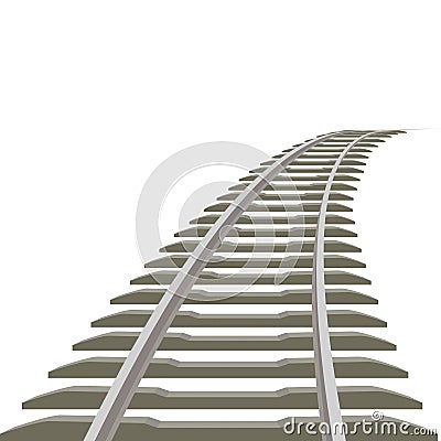 Railway line Vector Illustration