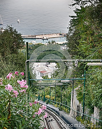 A railway line in Sorrento , Italy Stock Photo