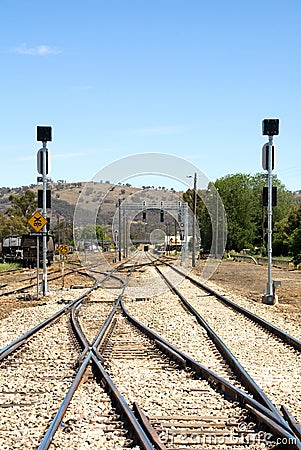 Railway Lines Stock Photo