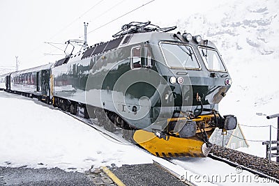 Railway in the mountains Stock Photo