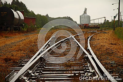 Railway in Prince Rupert, BC, Canada Stock Photo