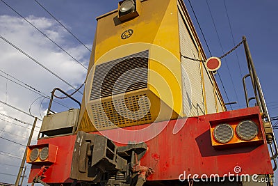 railway repair locomotive Stock Photo
