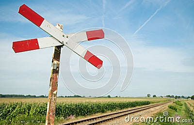 Railway Sign Stock Photo