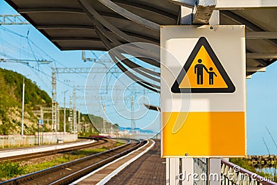 Railway sign Stock Photo