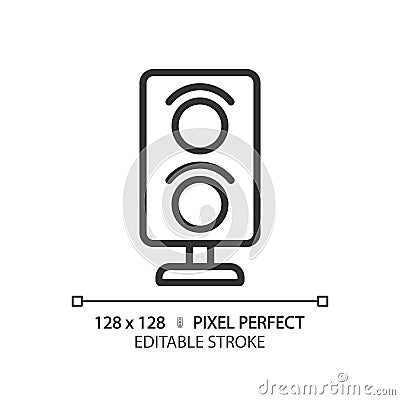 Railway signalling pixel perfect linear icon Cartoon Illustration