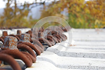 Railway sleeper Stock Photo