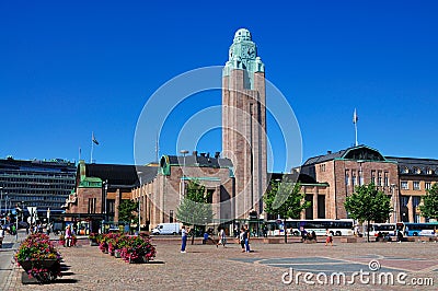 The Railway Station of Helsinki, Finland Editorial Stock Photo