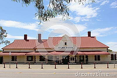 Railway station Old Ghan Pichi Richi Railways, Quorn, South Australia Editorial Stock Photo