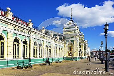 Railway station in Irkutsk, eastern Siberia, Russian Federation Editorial Stock Photo