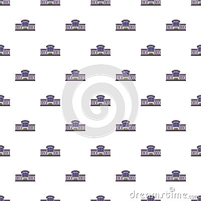 Railway station pattern seamless Vector Illustration