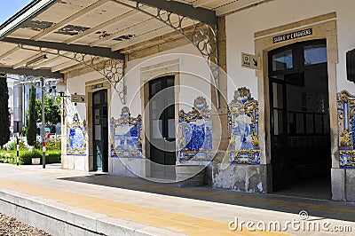 Railway station of pinhao Stock Photo