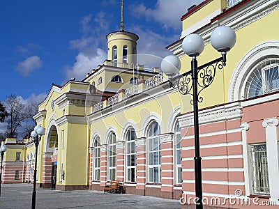 Railway station Yoshckar-Ola Russia. Stock Photo