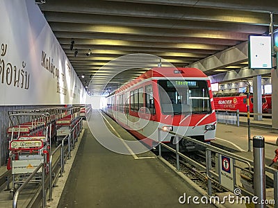 Railway station Zermatt Editorial Stock Photo