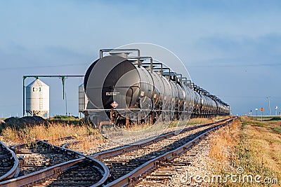 Railway Tank Cars in Storage Stock Photo