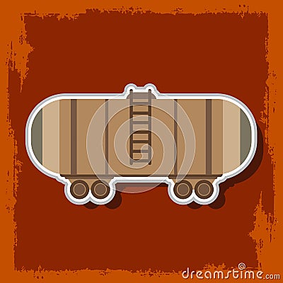 Railway tank Cartoon Illustration