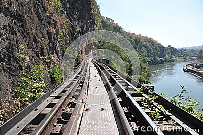 Railway in Thailand Stock Photo