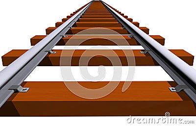 Railway track closeup Stock Photo