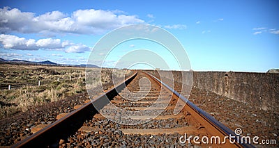 Railway tracks. Stock Photo