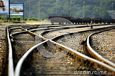 Railway tracks Stock Photo