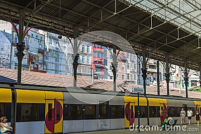 Railway Train Station Sao Bento, Porto, Portugal Editorial Stock Photo