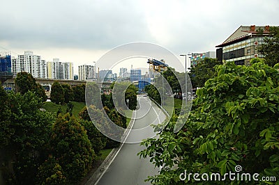 Railway and train station under construction Editorial Stock Photo