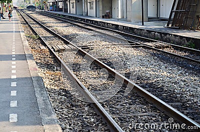 Railway Train at Thailand Stock Photo