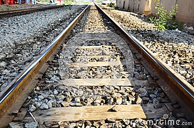 Railway Train at Thailand Stock Photo