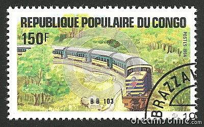 Railway and Trains, Locomotive Bb 103 Editorial Stock Photo