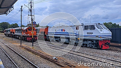 Railways indonesia train sumatera area Editorial Stock Photo