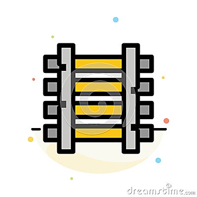 Railways, Station, Train, Transportation Abstract Flat Color Icon Template Vector Illustration