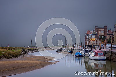 An Evening Scene at Blakeney Norfolk Editorial Stock Photo